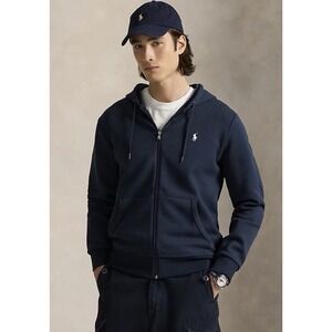 Polo Ralph Lauren Performance Double Knit Full Zip Hoodie Navy XL Preppy Outdoor